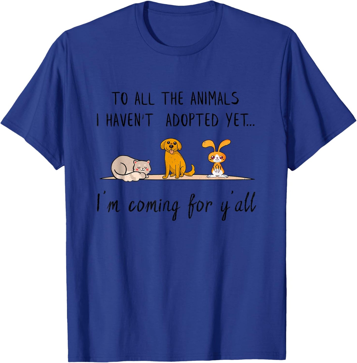 Adopt Animal Rescue T-Shirt - T-Shirt | Royal