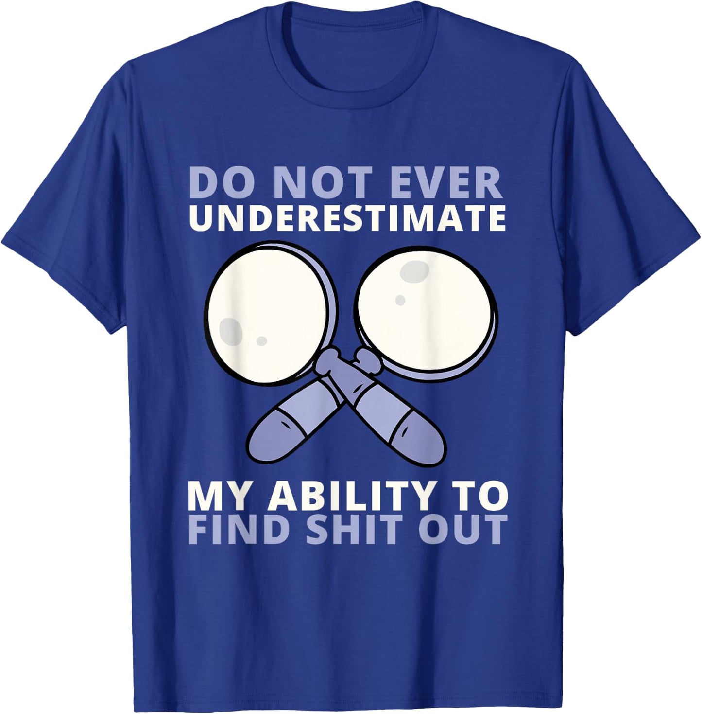 Sleuth Detective Spy And Private Investigator Agent T-Shirt - T-Shirt | Royal