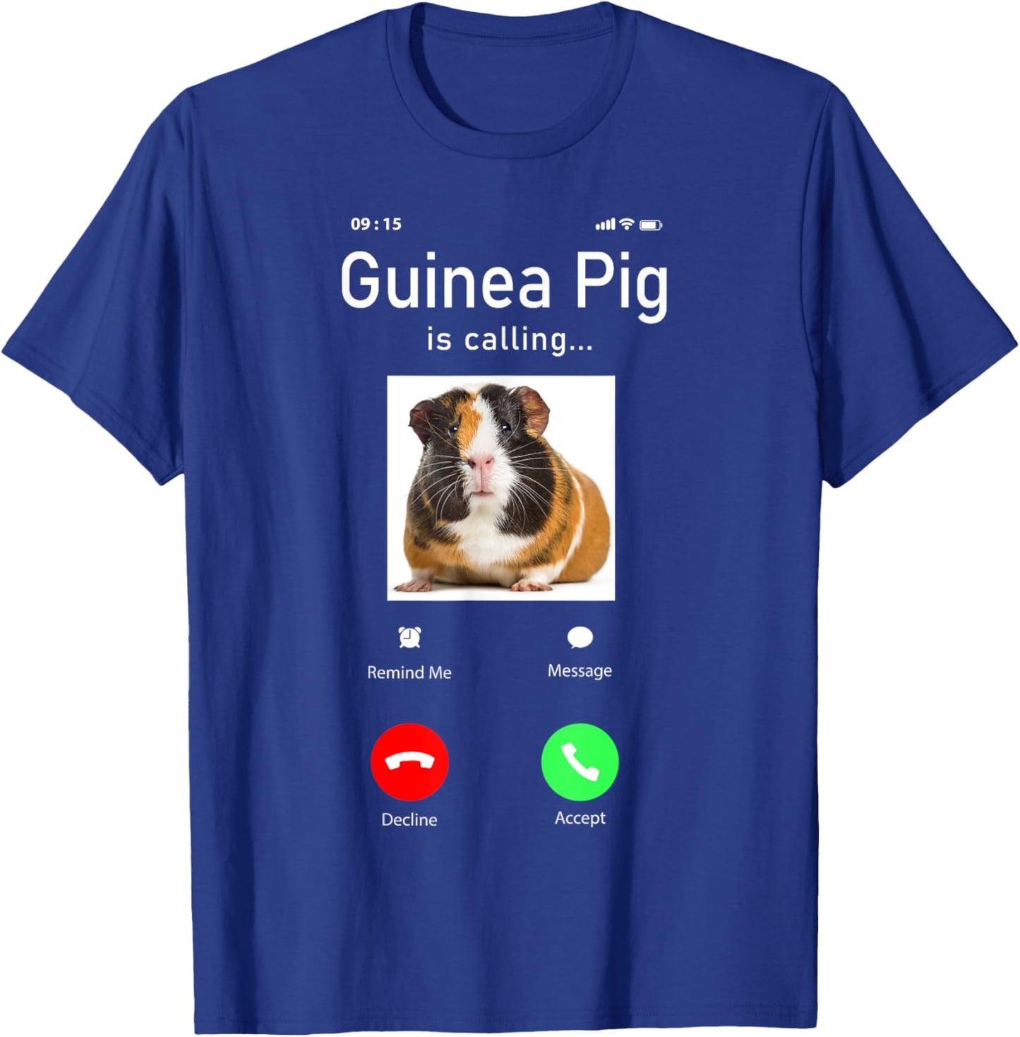 Guinea Pig Phone Display Guinea Pig Is Calling T-Shirt - T-Shirt | Royal