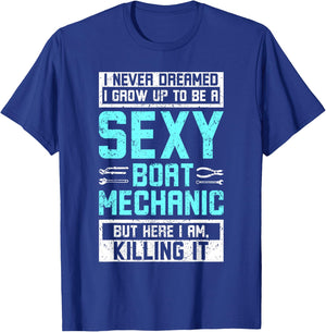 Sexy boat mechanic T-Shirt - T-Shirt | Royal