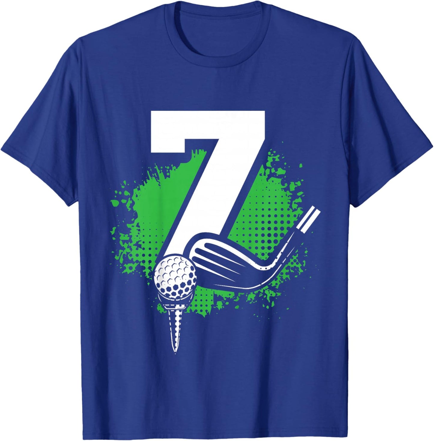 Kids 7th Birthday Boy Golf Player Golf 7 Years Old T-Shirt - T-Shirt | Royal