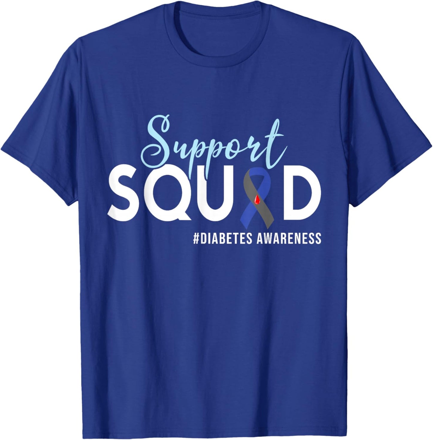 Support Squad Diabetes Awareness Type 1 Women Kids T-Shirt - T-Shirt | Royal