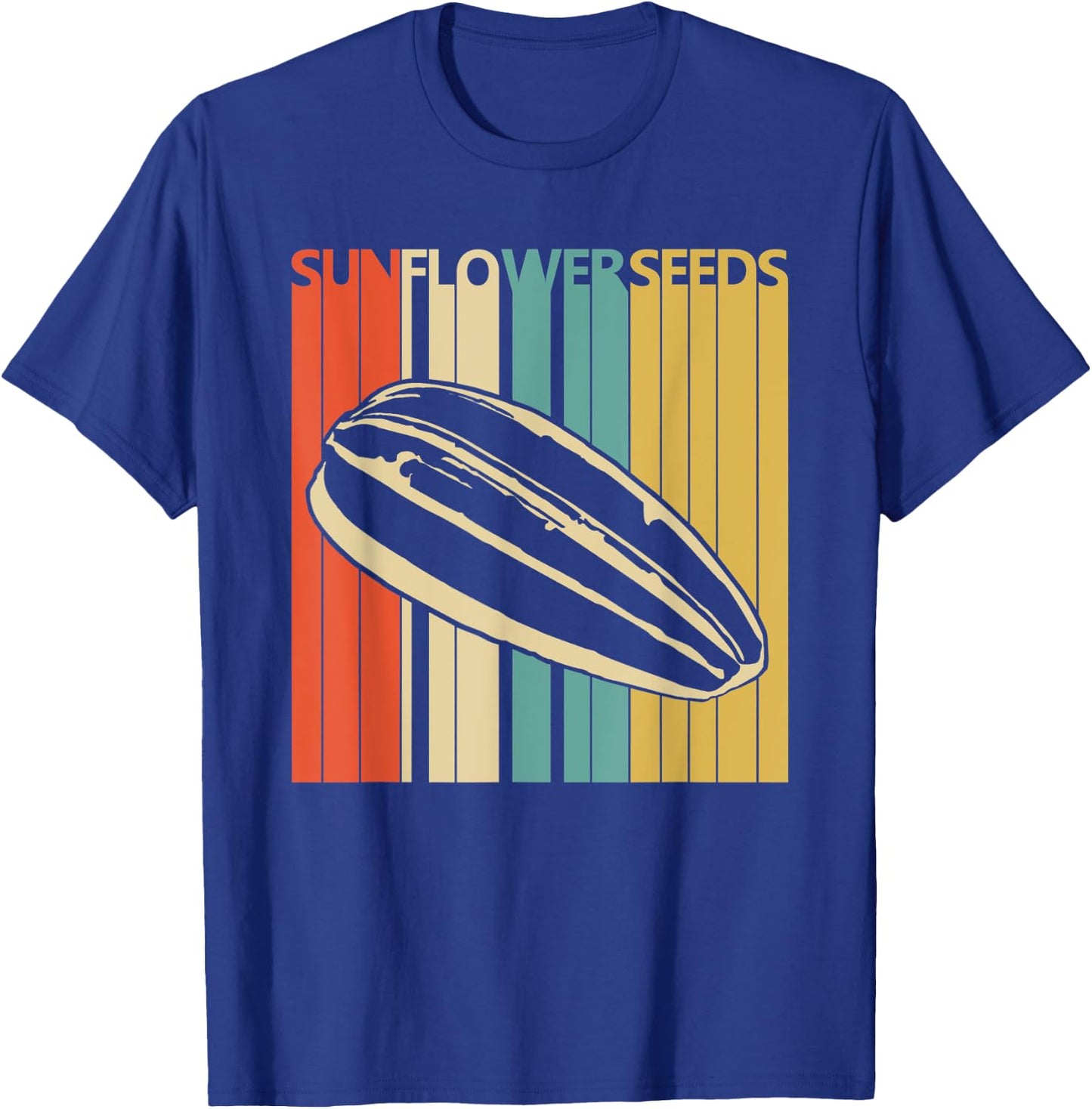 Vintage Retro Sunflower Seeds T-Shirt - T-Shirt | Royal