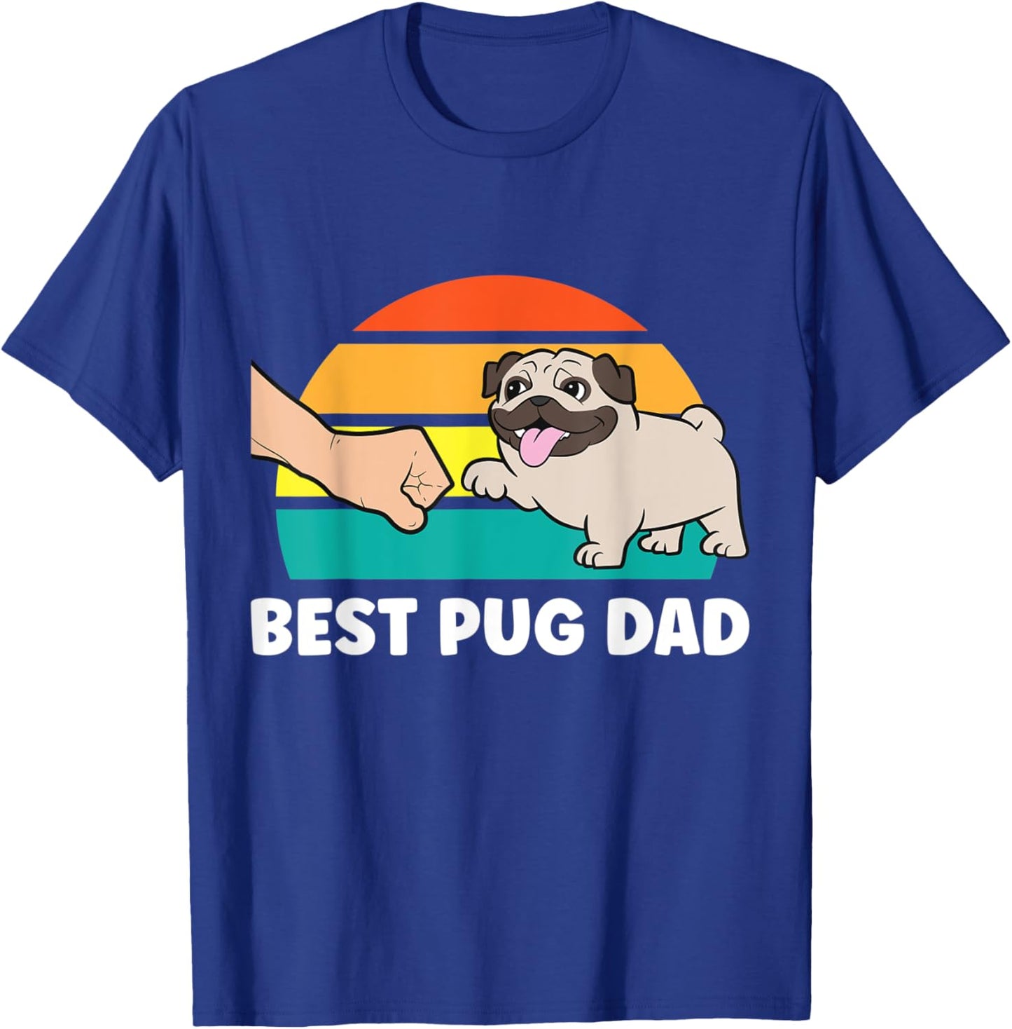 Pug Dog Owner Dad Best Pug Dad Women Kids T-Shirt - T-Shirt | Royal