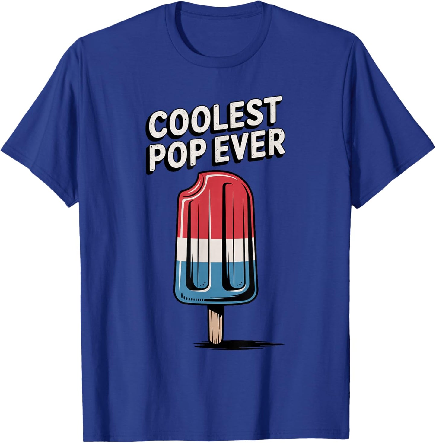 Coolest Pop Ever Red White And Blue Popsicle Father's Day T-Shirt - T-Shirt | Royal