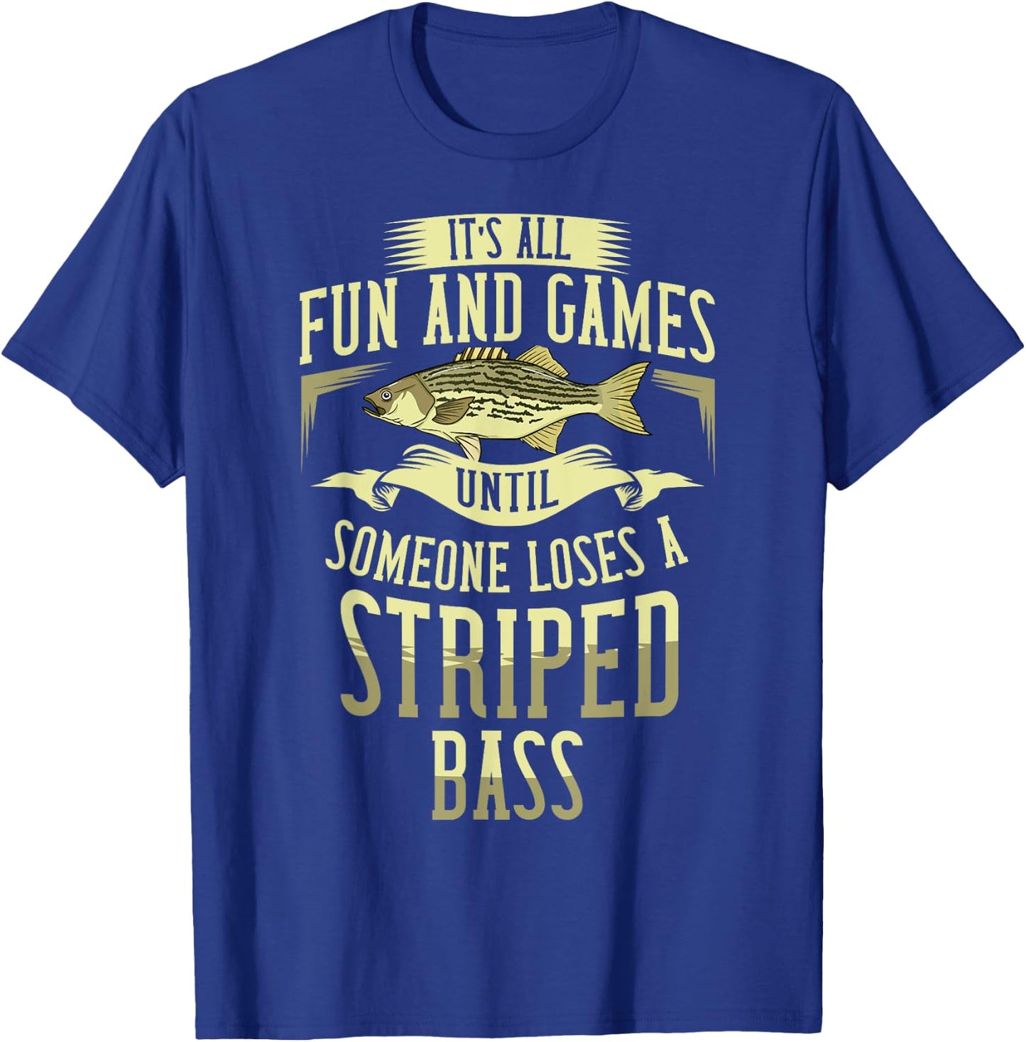 Striped Bass Fishing Gift Rockfish Lures T-Shirt - T-Shirt | Royal