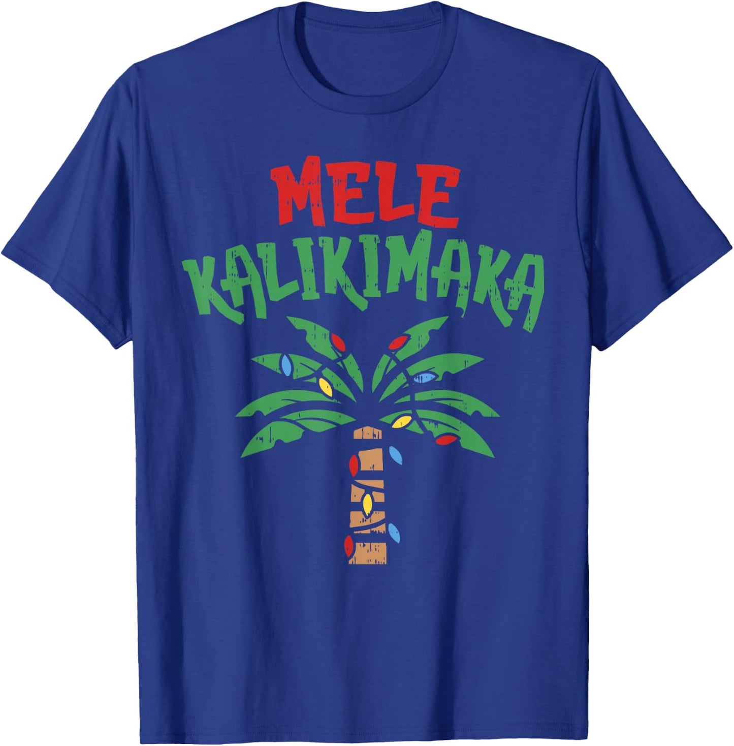 Mele Kalikimaka Palm Tree Shirt Hawaiian Christmas in July T-Shirt - T-Shirt | Royal