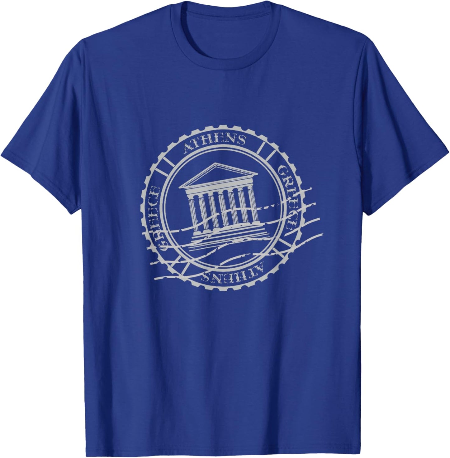 Athens Greece Travel Vintage Sign Stamp T-Shirt - T-Shirt | Royal