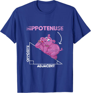 Math Hippotenuse Hippo T-Shirt - T-Shirt | Royal