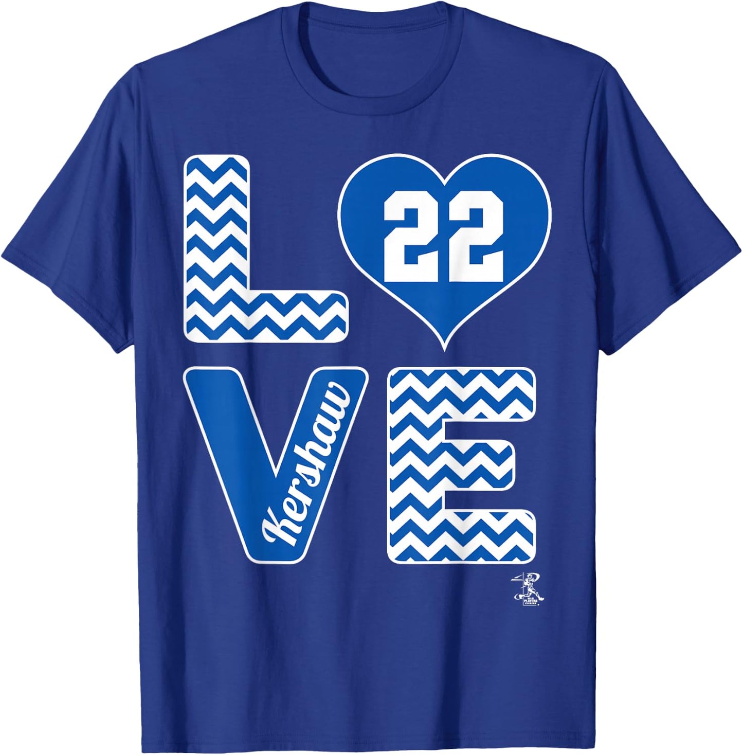 Clayton Kershaw Stacked Love - Apparel T-Shirt - T-Shirt | Royal