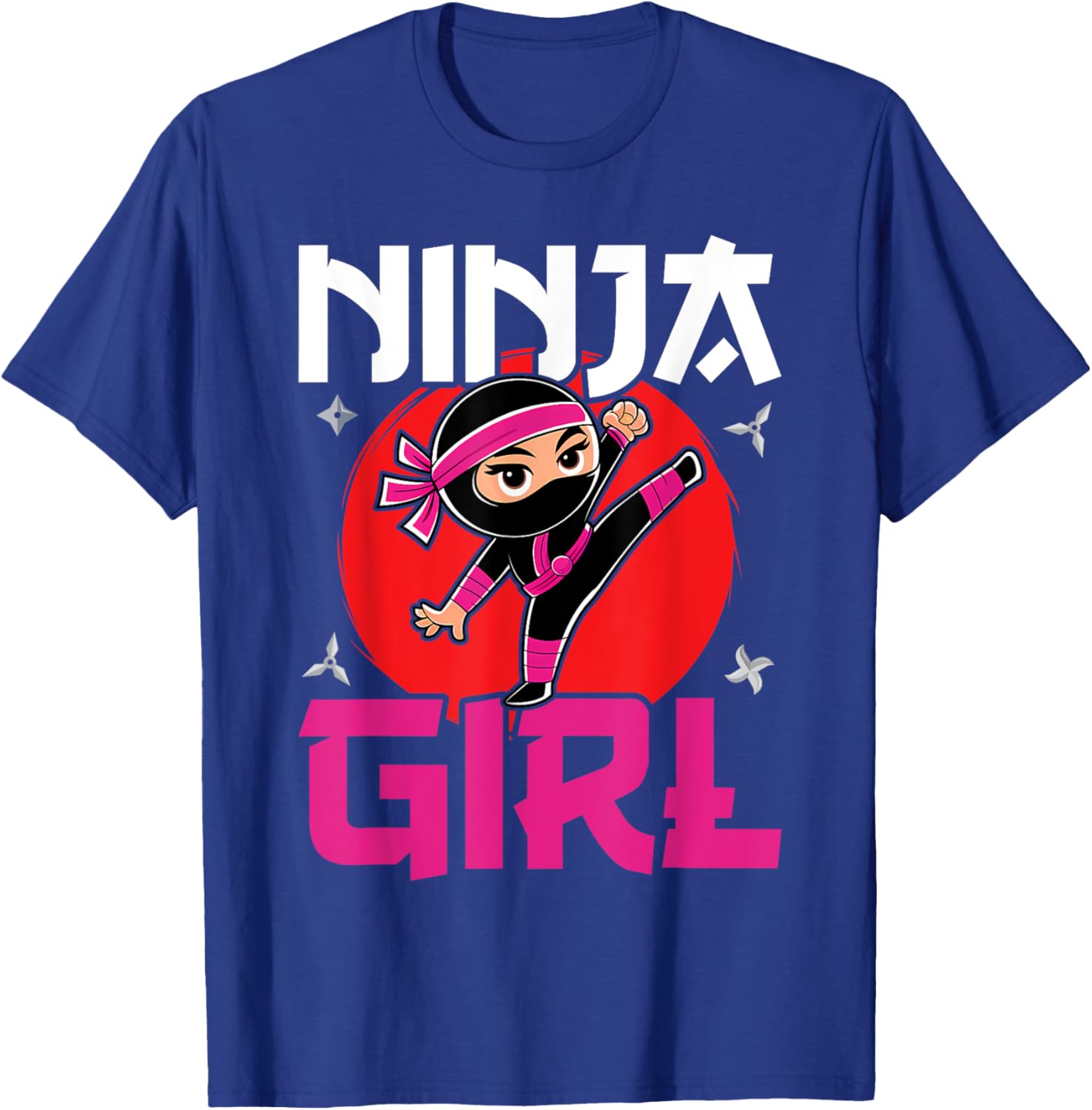 Cute Ninja Fighter Costume Ninja Girl T-Shirt - T-Shirt | Royal