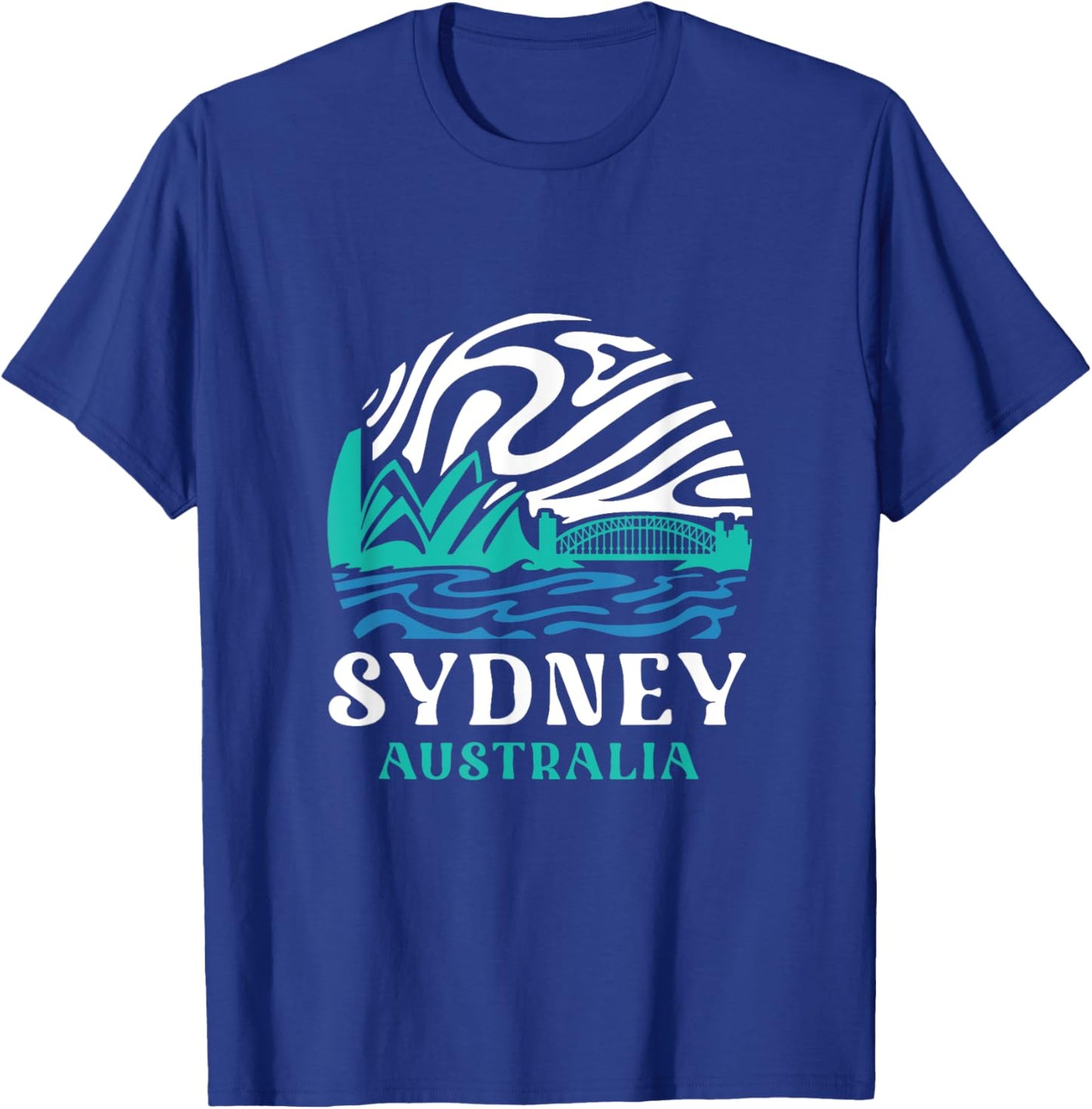 Vintage Retro Sydney Opera House Harbour Bridge Australia T-Shirt - T-Shirt | Royal