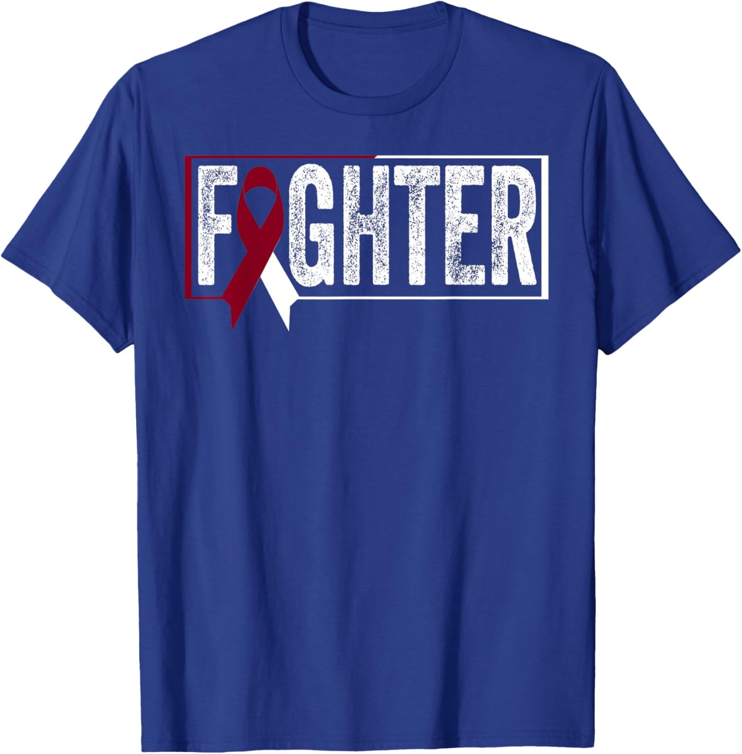 Throat Cancer Shirt Oral Head Neck Cancer Awareness Fighter T-Shirt - T-Shirt | Royal