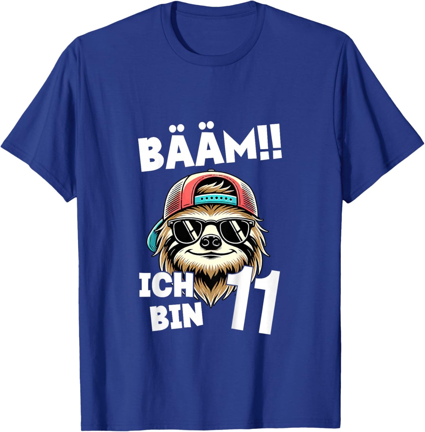 BÄÄM Ich Bin 11 Geburtstag Cooler Faultier Geburtstagsdeko T-Shirt - T-Shirt | Royal