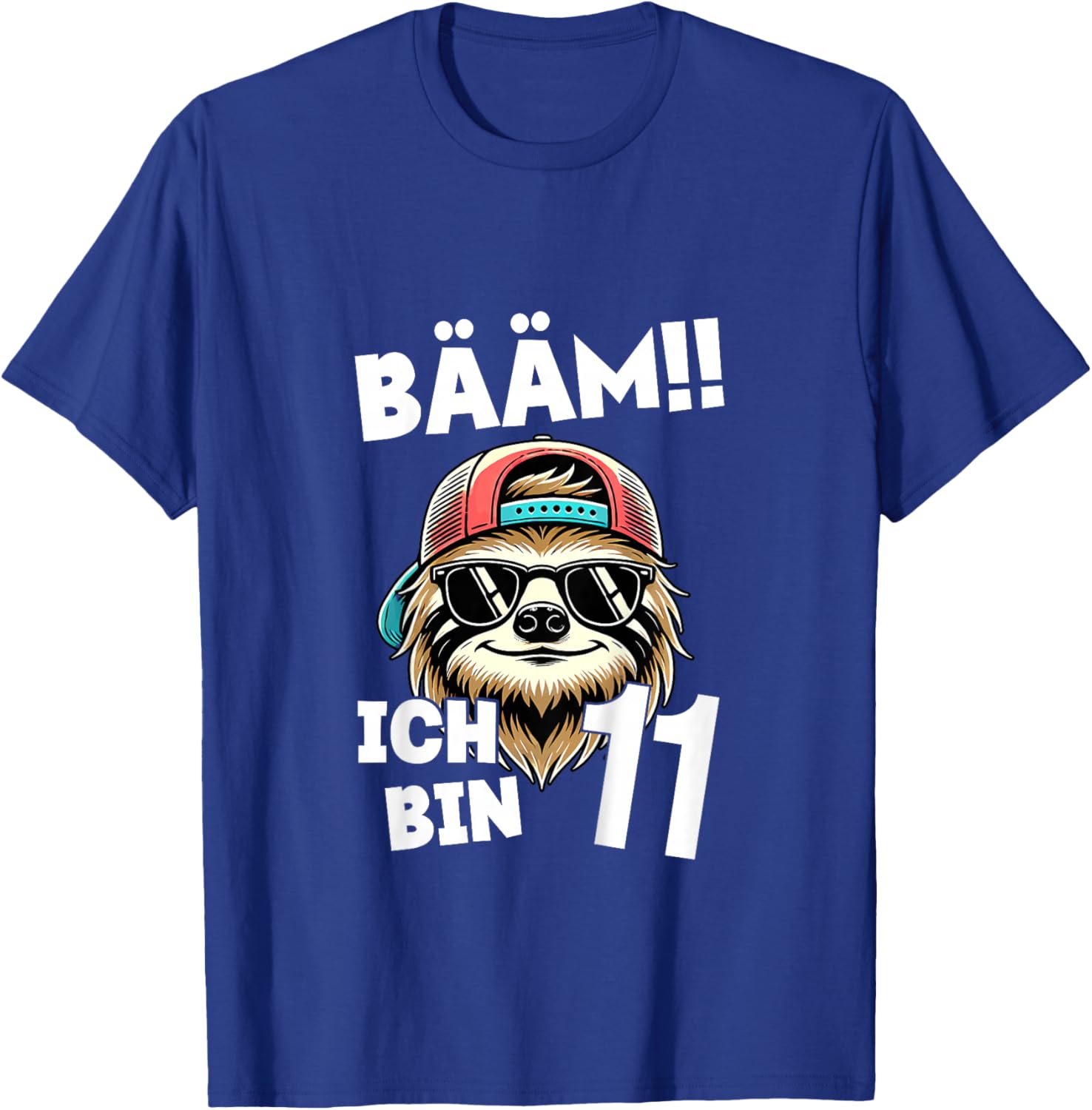BÄÄM Ich Bin 11 Geburtstag Cooler Faultier Geburtstagsdeko T-Shirt - T-Shirt | Royal