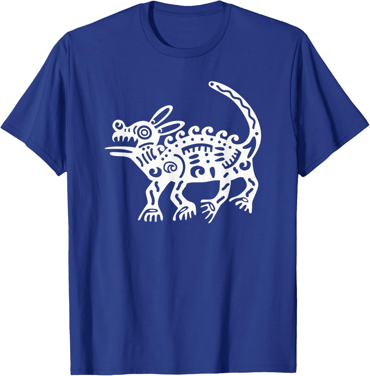 Mexico Aztec Mayan Civilization Dog Symbol T-Shirt - T-Shirt | Royal