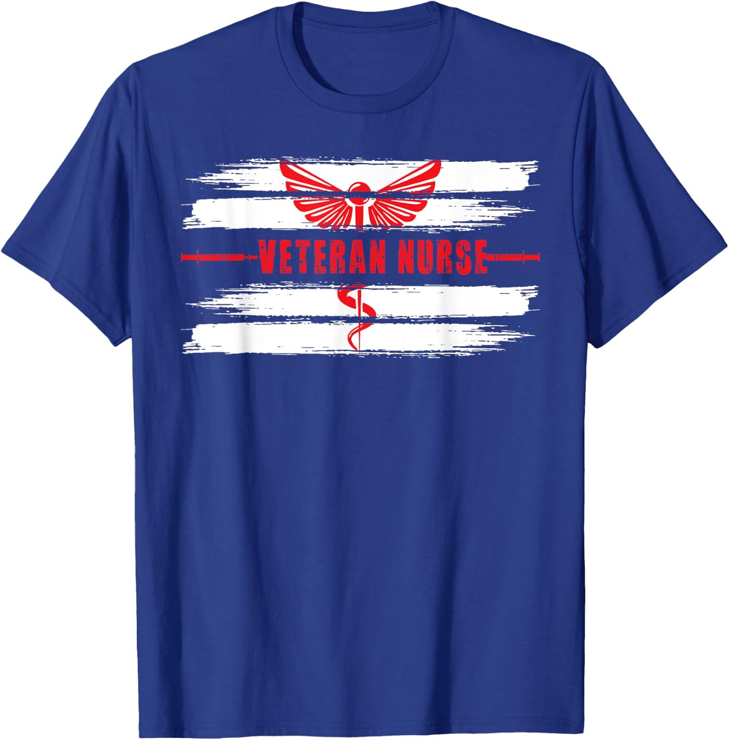 Proud Veteran Nurse Veteran Nursing Caduceus T-Shirt - T-Shirt | Royal