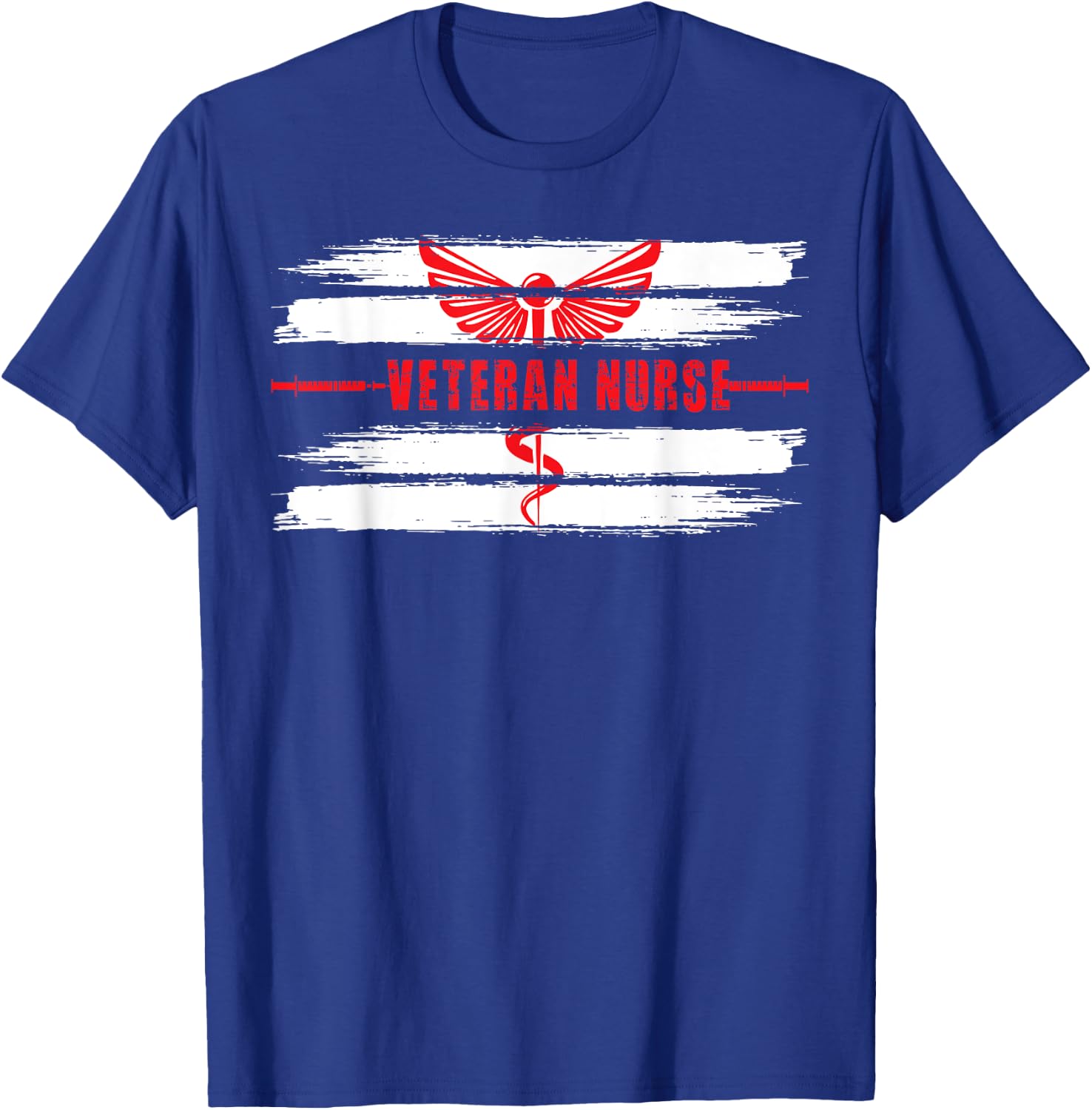 Proud Veteran Nurse Veteran Nursing Caduceus T-Shirt - T-Shirt | Royal