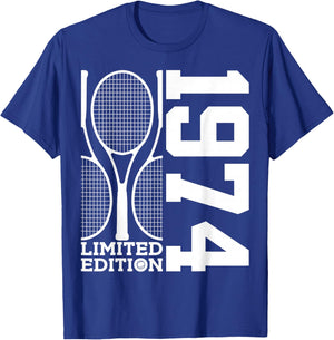 52nd BIRTHDAY TENNIS LIMITED EDITION 1974 T-Shirt - T-Shirt | Royal