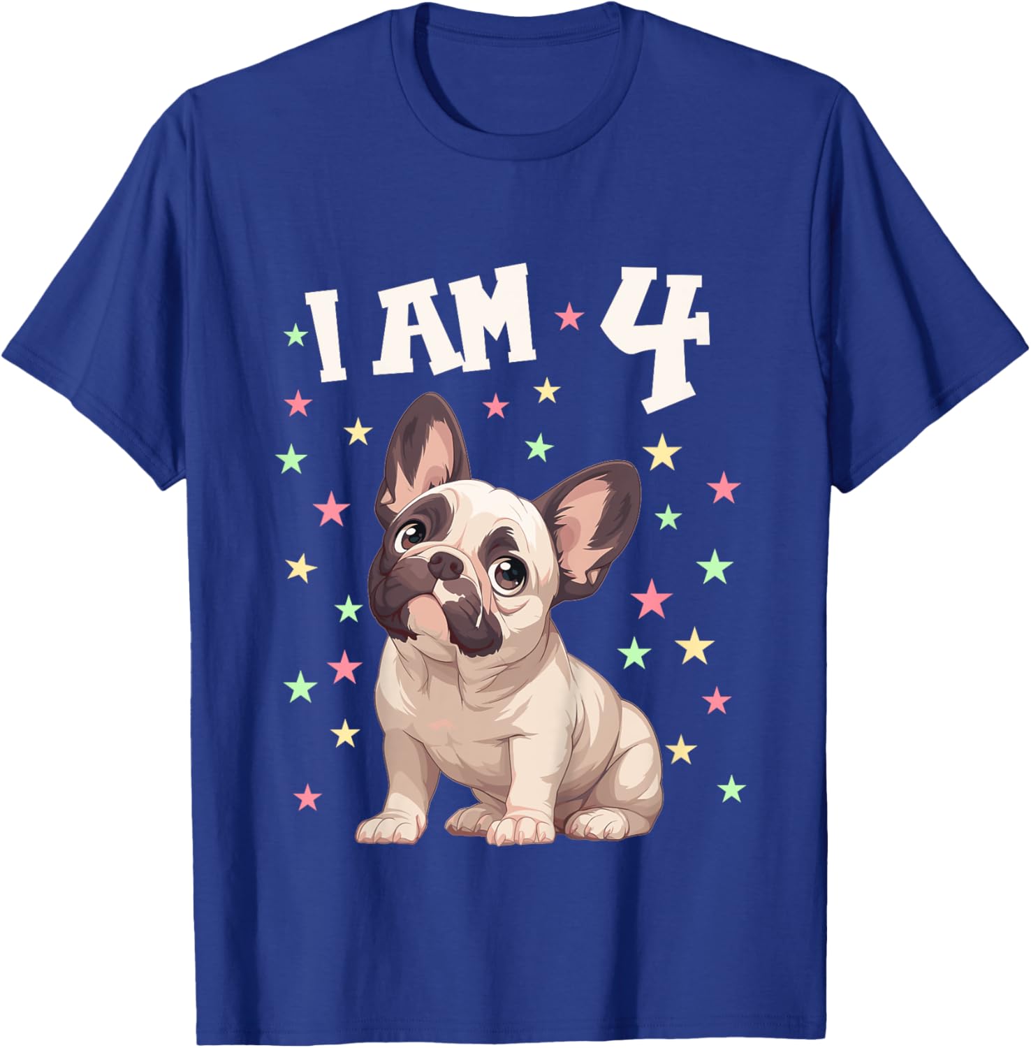 4 Years old 4th birthday French Bulldogs French Bulldog Kids T-Shirt - T-Shirt | Royal
