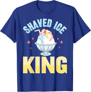 Shaved Ice King Design for a Shave Ice fan T-Shirt - T-Shirt | Royal