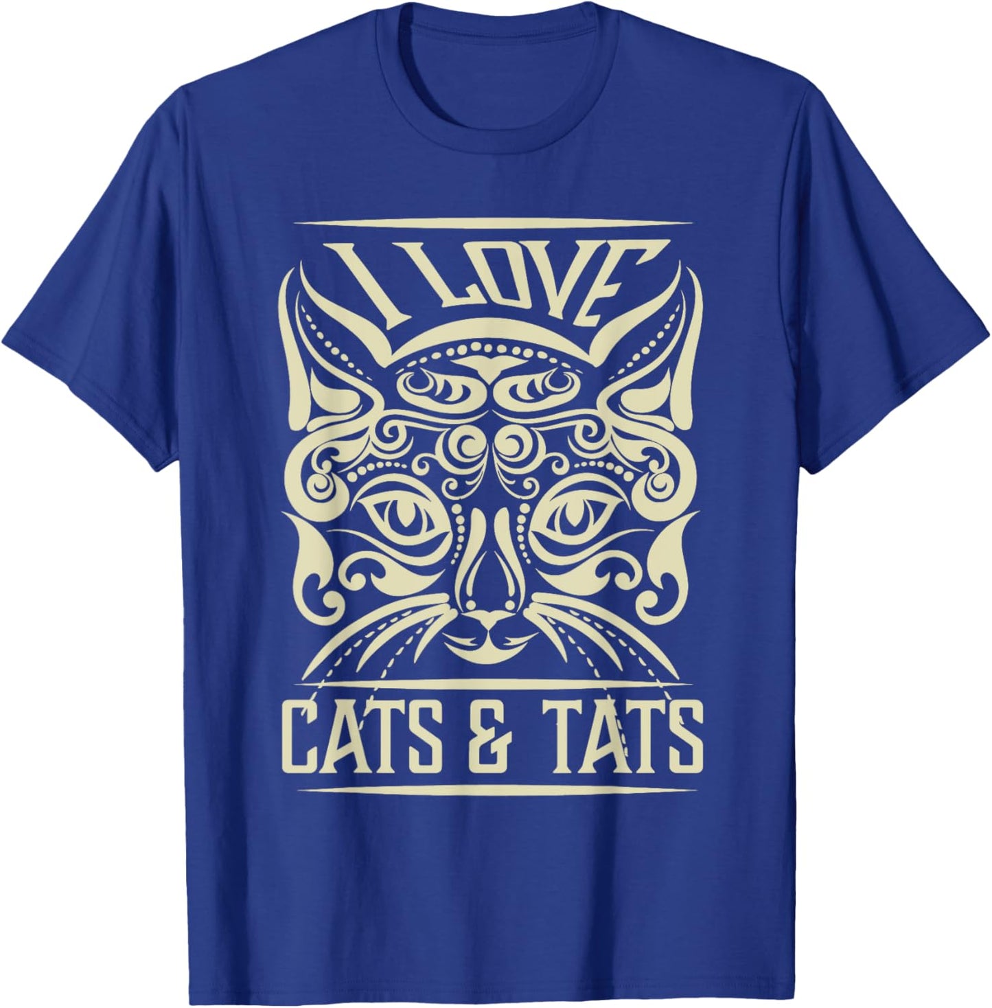 Love Cats And Tats Funny Inking Tattoo Tattooing Cat Lover Women T-Shirt - T-Shirt | Royal