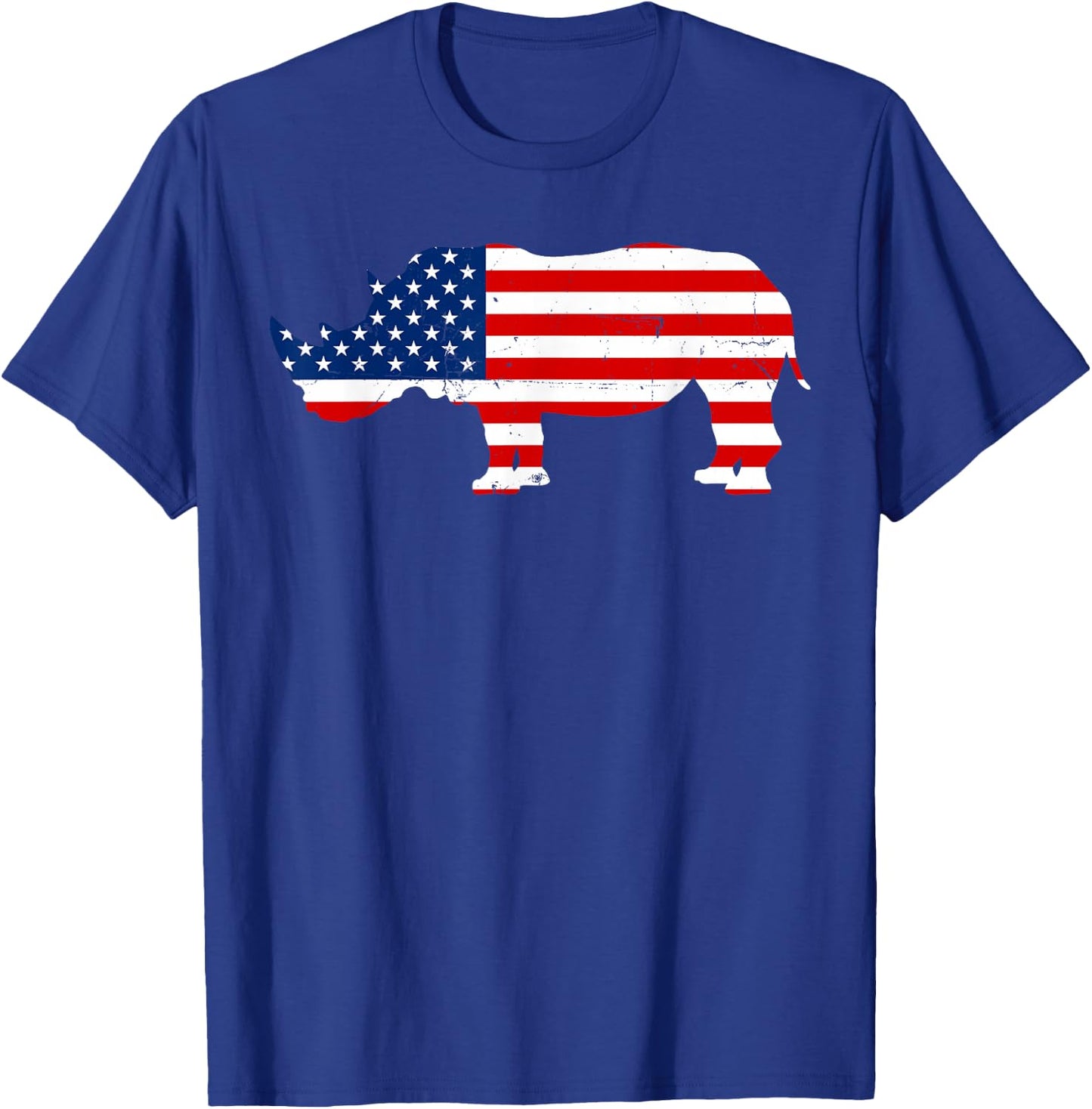 Rhino Lover Rhinoceros Horn Safari Wildlife Independence Day T-Shirt - T-Shirt | Royal