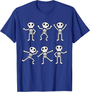 Dancing Skeleton Shirt Toddler Boy Girl Funny Halloween Kids T-Shirt - T-Shirt | Royal