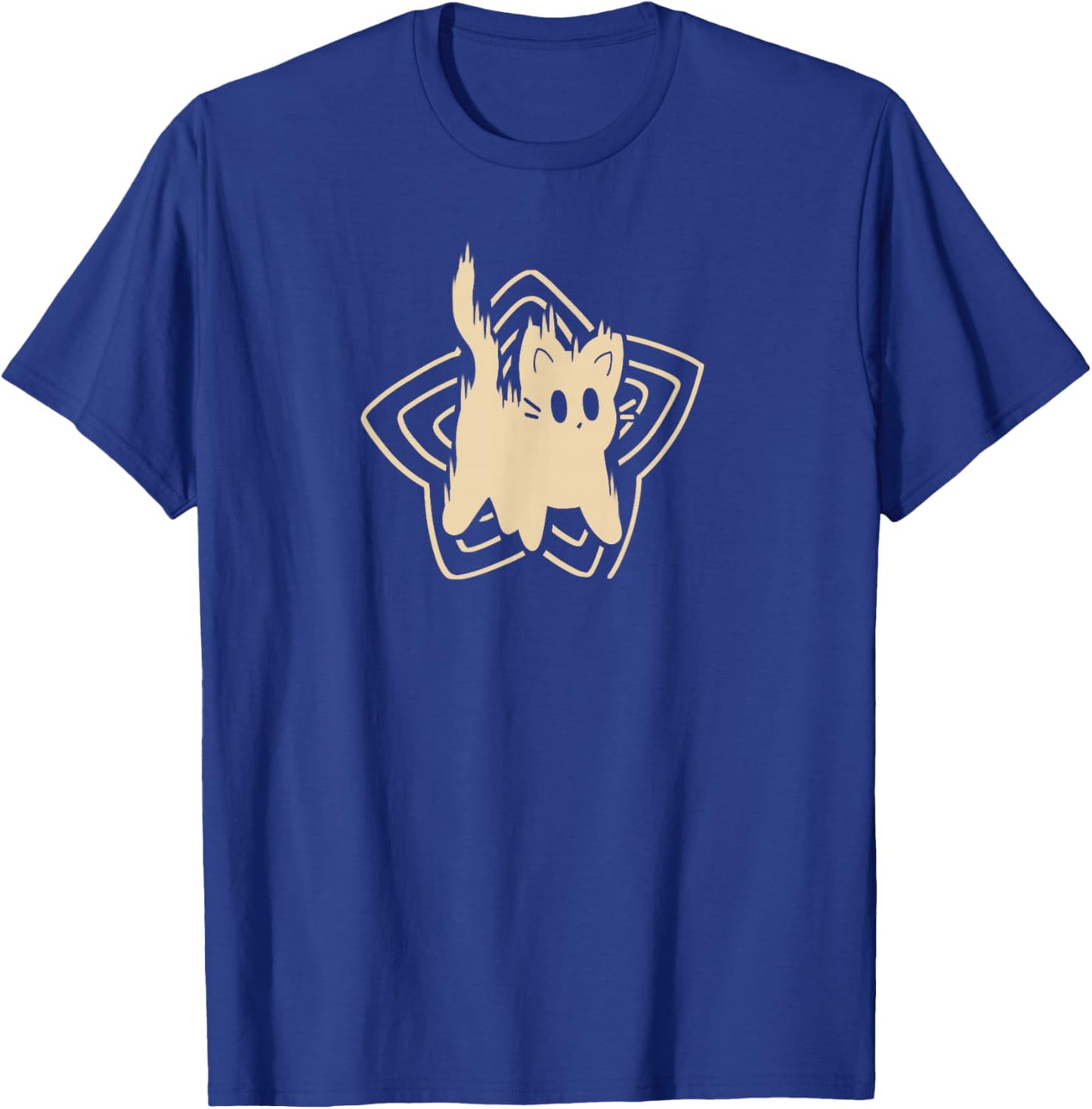 90s Y2K Cute Scary Scared Tomcat Cat T-Shirt - T-Shirt | Royal