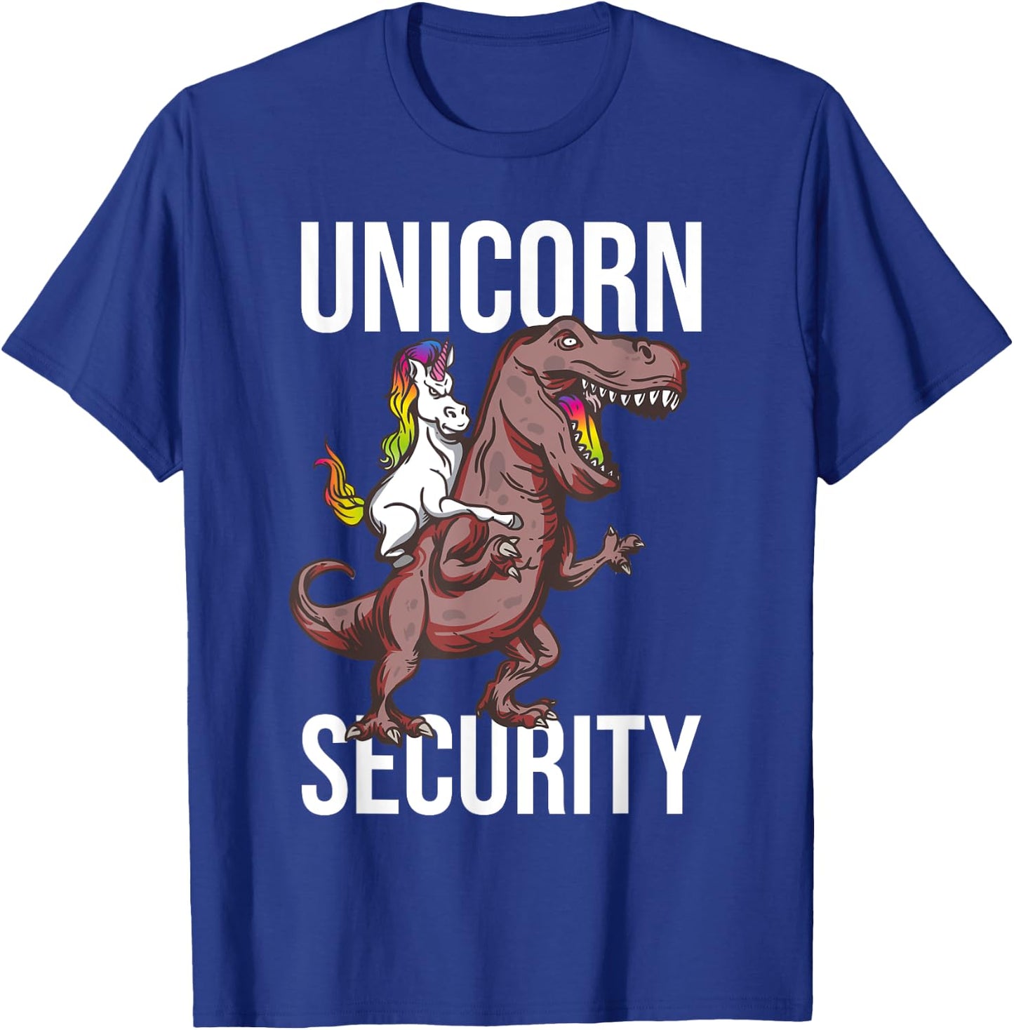 Unicorn Security Funny Costume Police Dinosaur T-Rex T-Shirt - T-Shirt | Royal
