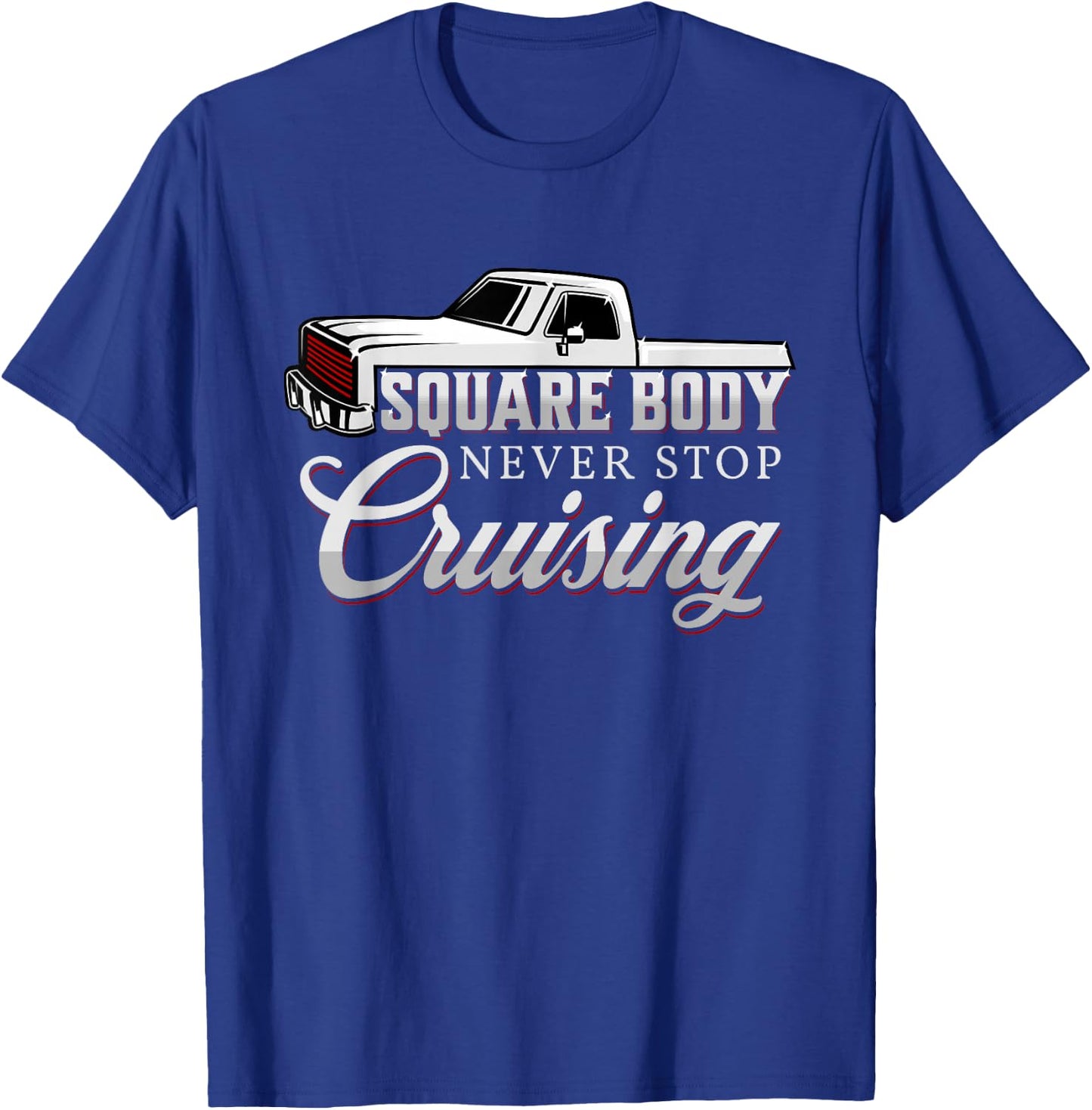 Vintage American Square Body Truck 4x4 Mud Trucks T-Shirt - T-Shirt | Royal