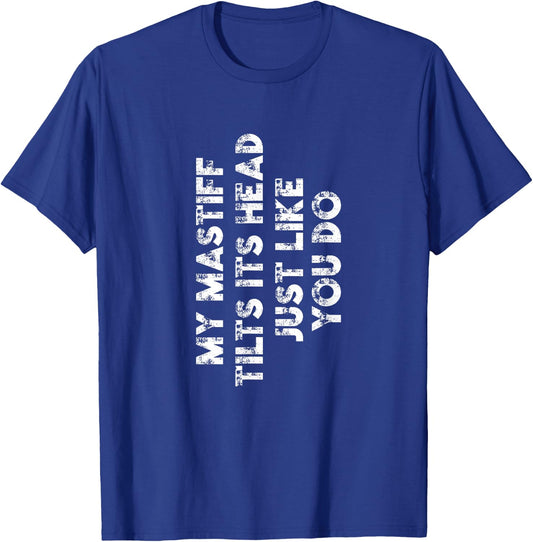Mastiff Mom Dad Funny Dog Lover Gift Women Men Kids T-Shirt - T-Shirt | Royal