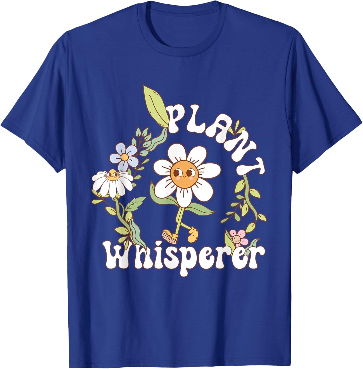 Plant Whisperer Groovy sunflower Funny Gardener lover T-Shirt - T-Shirt | Royal