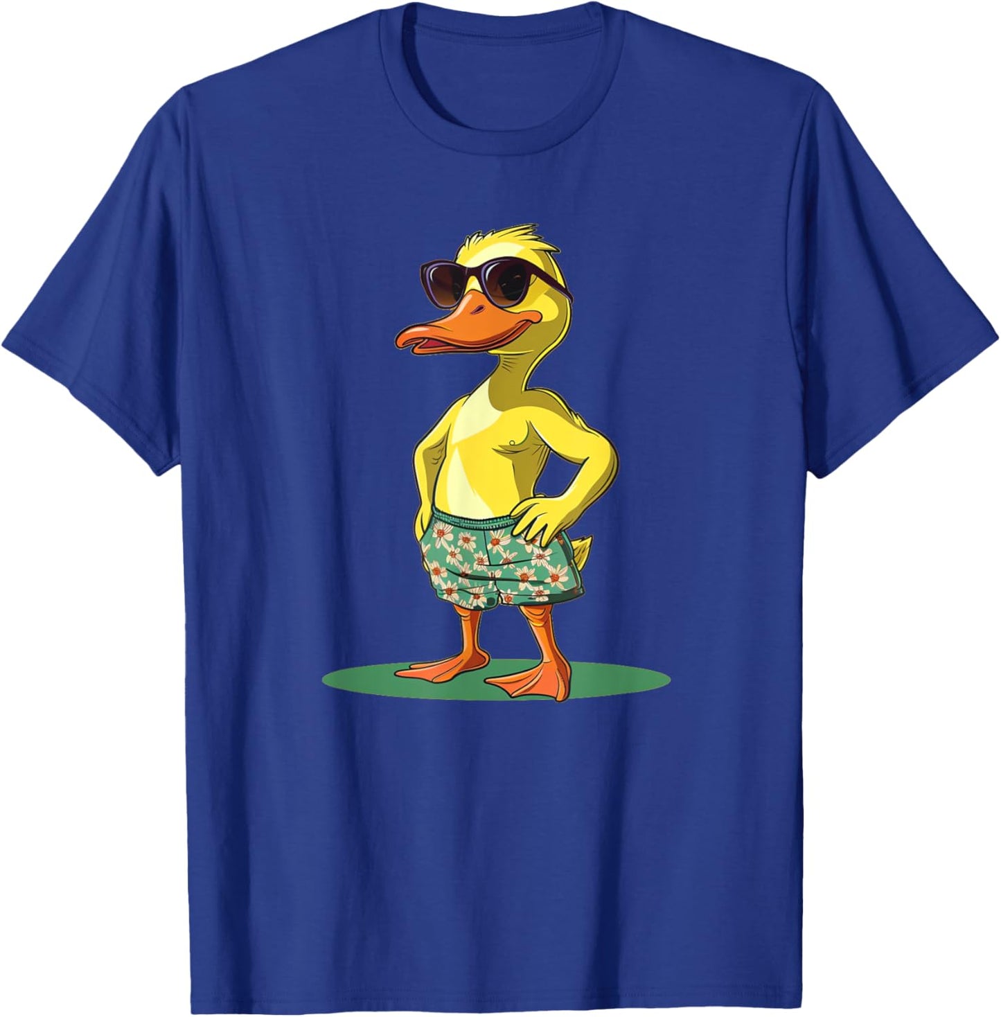 Cool Duck in Shorts and Sunglasses for Summer Fans Men Women Kids T-Shirt - T-Shirt | Royal