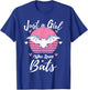 Women Girls Bat Lover Gift Just A Girl Who Loves Bats T-Shirt - T-Shirt | Royal