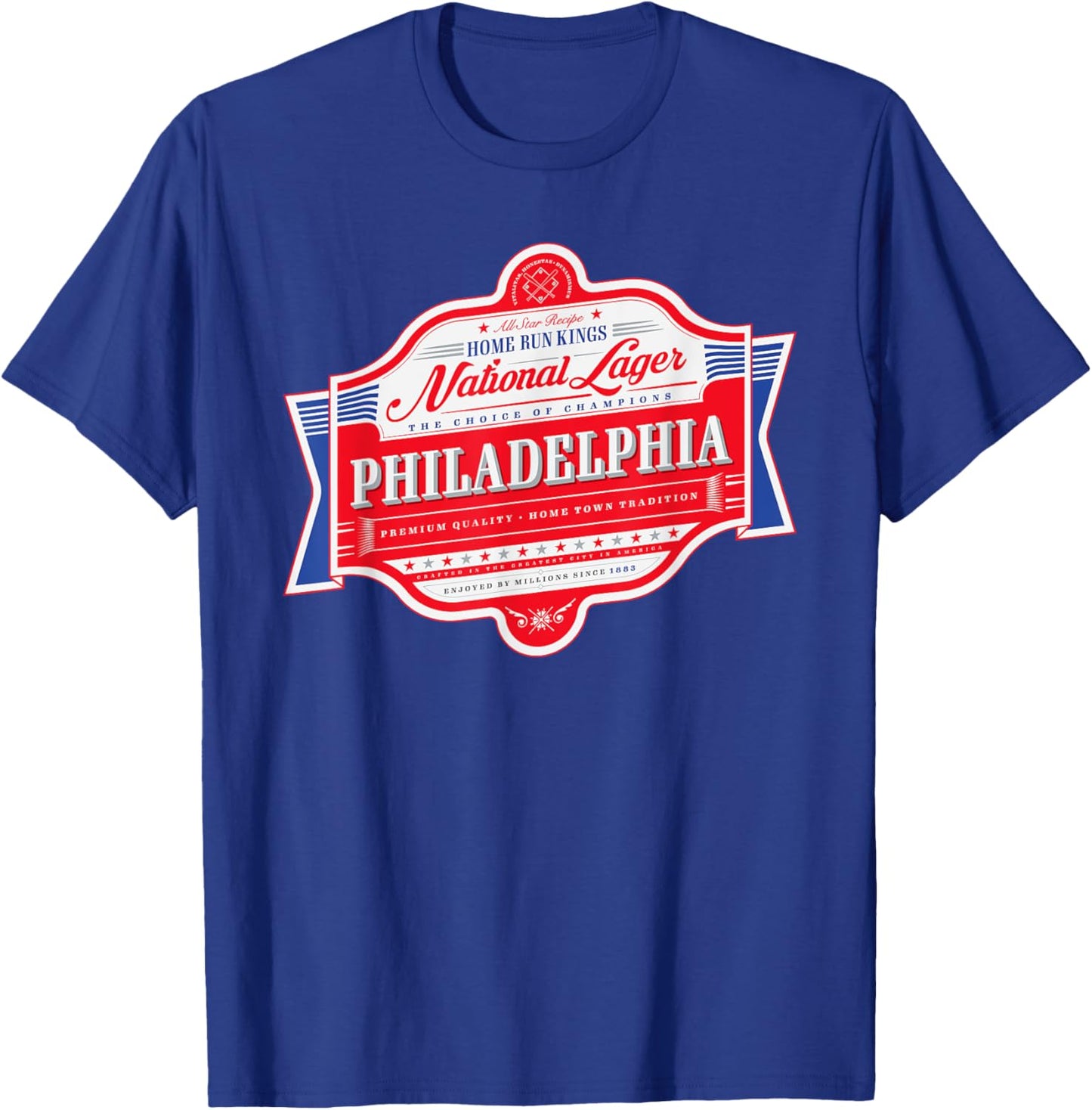 Vintage Philadelphia Beer Label - Philly Pride T-Shirt - T-Shirt | Royal