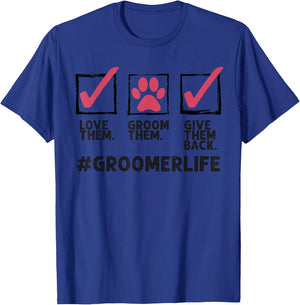 Funny Dog Groomer Gift Women Cool Pet Dog Grooming T-Shirt - T-Shirt | Royal