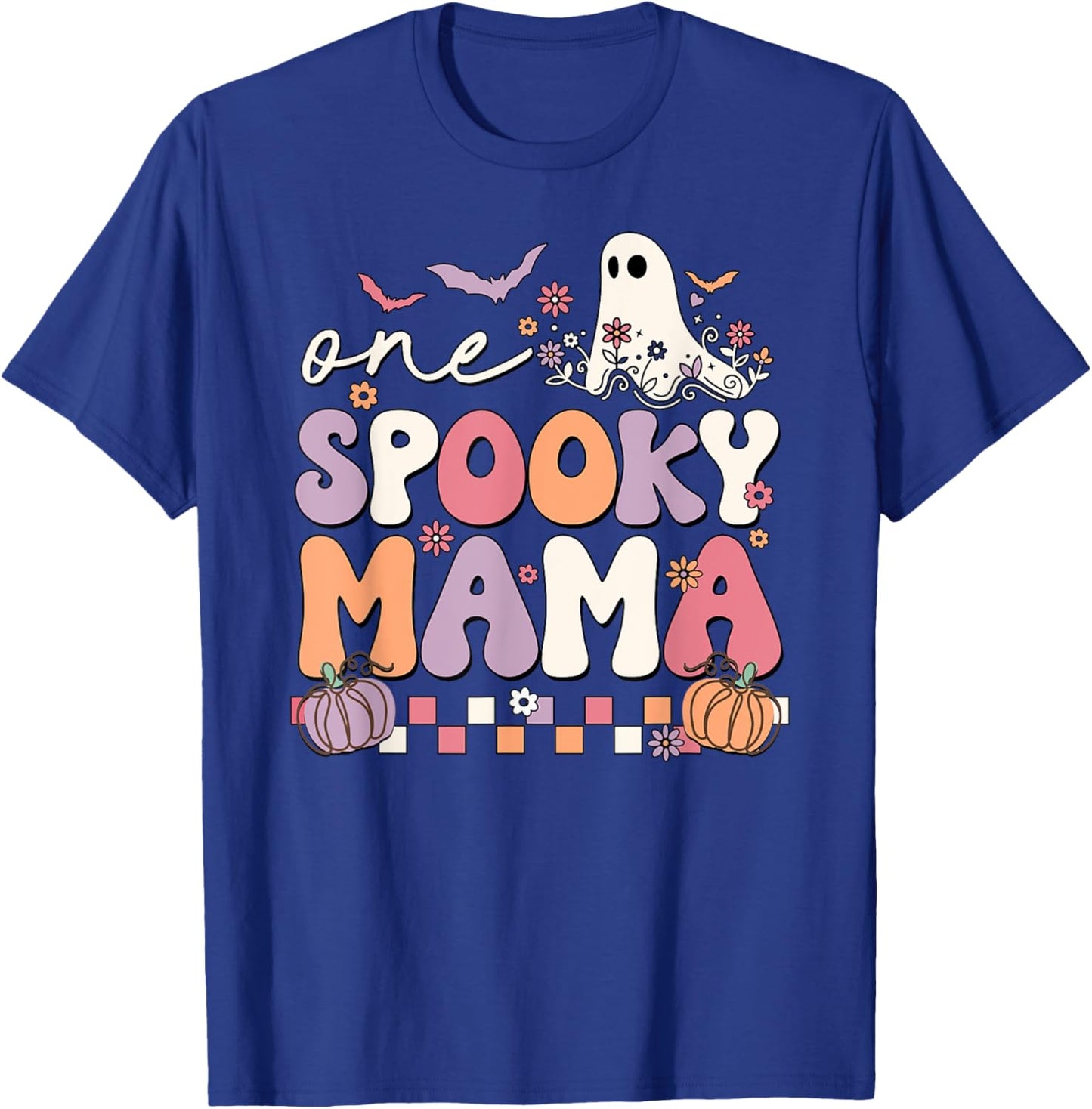 One Spooky Mama Halloween Spooky Ghost T-Shirt - T-Shirt | Royal