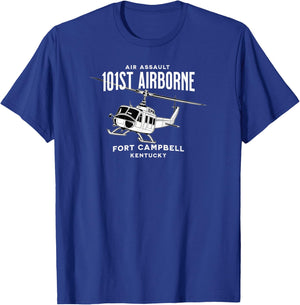 101st Airborne Air Assault Helicopter Fort Campbell Kentucky T-Shirt - T-Shirt | Royal