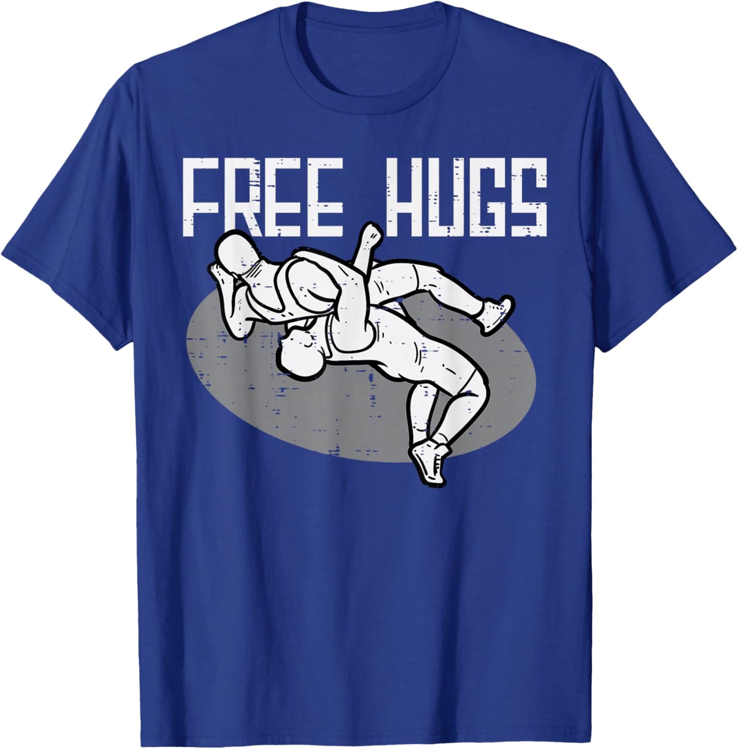 Wrestling Free Hugs Funny Wrestler Men Women Boys Kids T-Shirt - T-Shirt | Royal