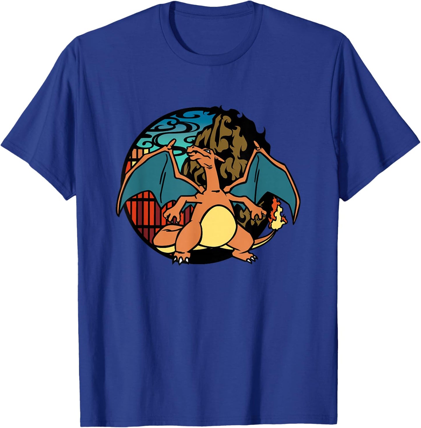 Pokémon Epic Charizard Ready to Fight Big Chest Badge Logo T-Shirt - T-Shirt | Royal