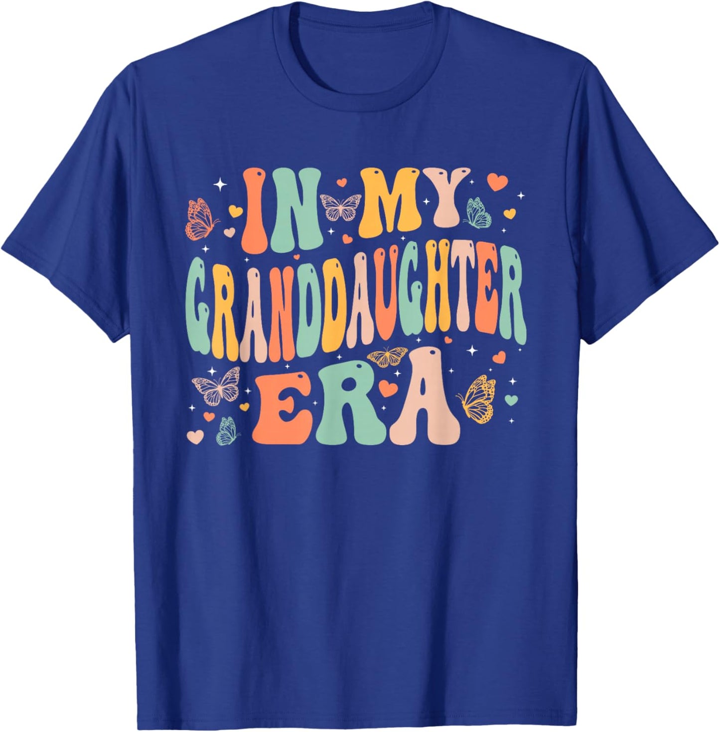 Retro Groovy In My Granddaughter Era Mother's Day Kids Girls T-Shirt - T-Shirt | Royal