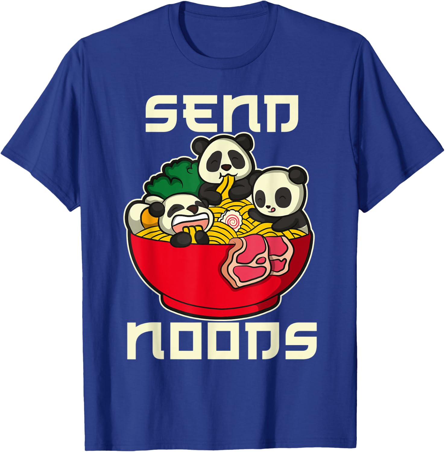 Japanese Anime Kawaii Ramen Noodles Panda T-Shirt - T-Shirt | Royal
