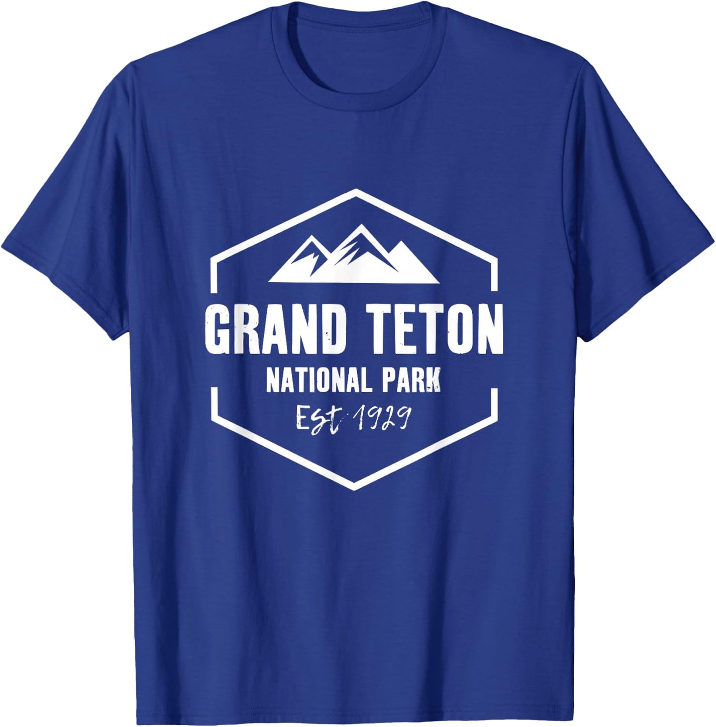 Grand Teton National Park Camping Outdoor T-Shirt - T-Shirt | Royal