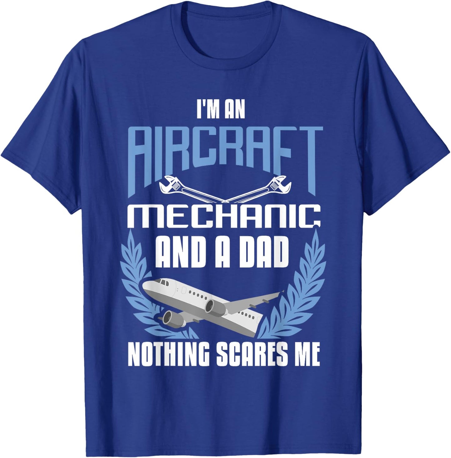 Aircraft Mechanic Dad Shirt Airplane Mechanic Father Gift T-Shirt - T-Shirt | Royal