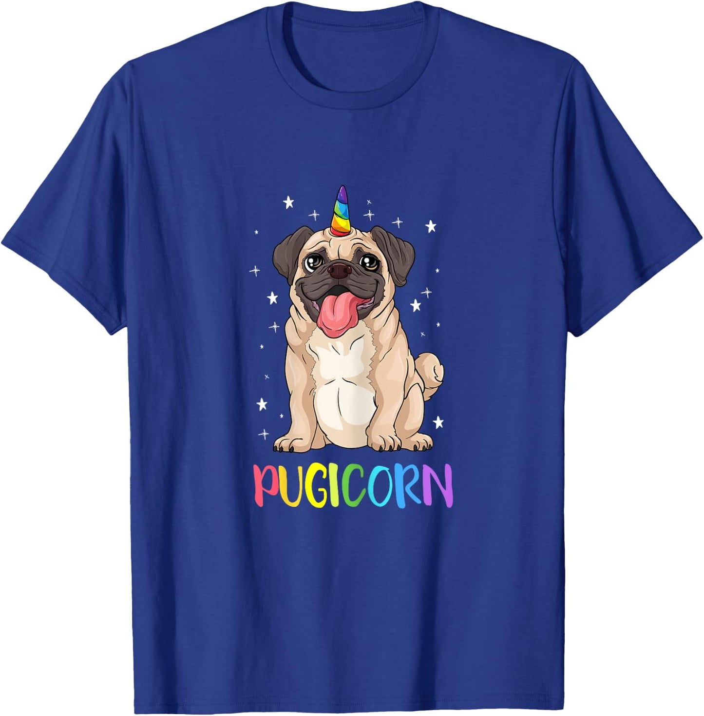 Girl Pugicorn funny pug Lover unicorn Pug Owner T-Shirt - T-Shirt | Royal