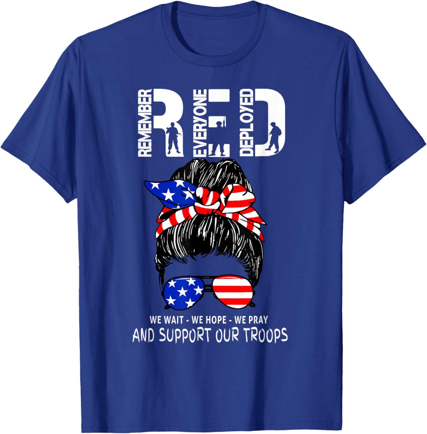 Red Friday Military Support - Remember Everyone Deployed T-Shirt - T-Shirt | Royal
