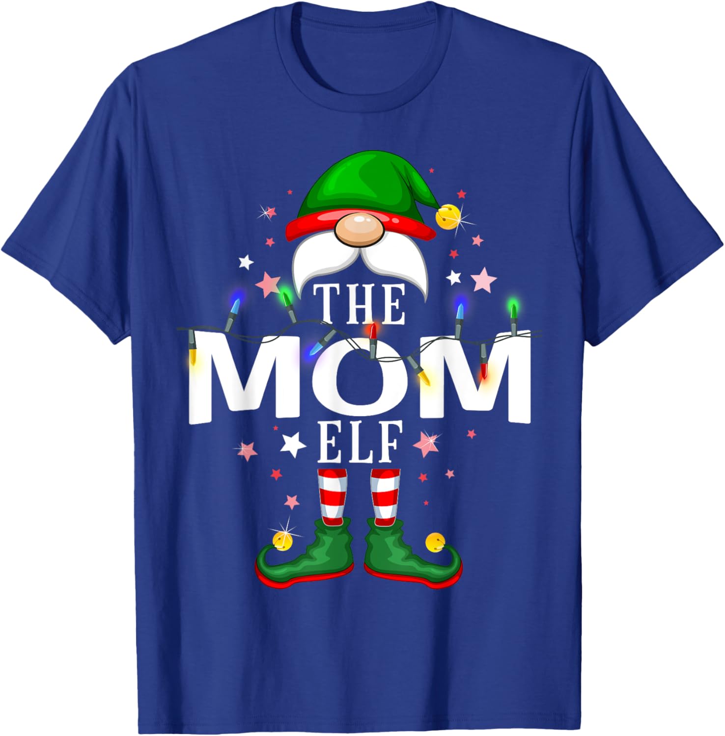 The Mom Elf Christmas Family Pajama Party T-Shirt - T-Shirt | Royal