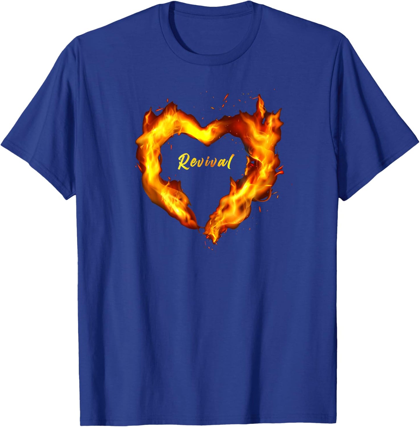 Christian Faith Revival Fire – Born-Again Believer Graphic T-Shirt - T-Shirt | Royal