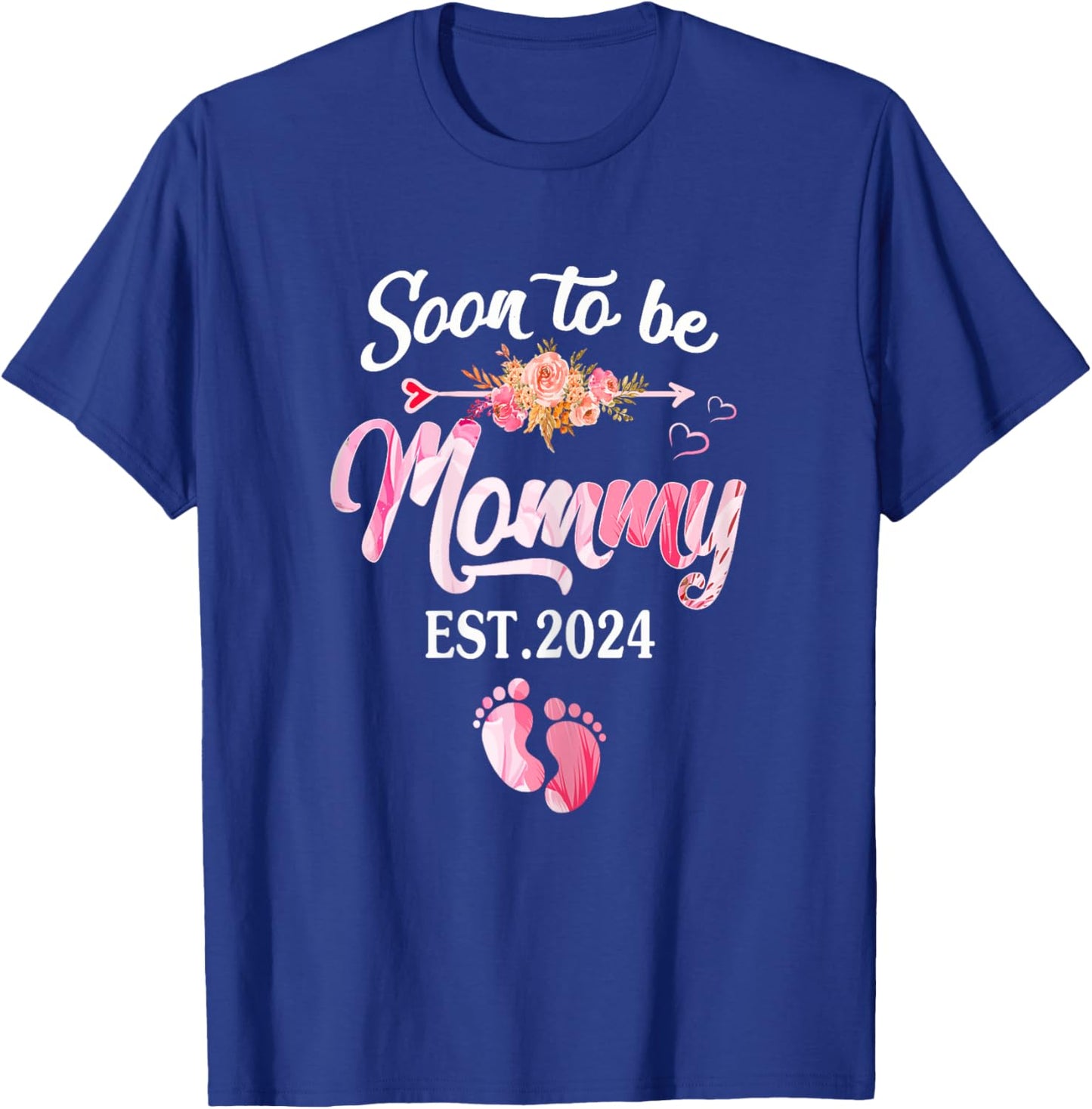 Soon to be Mommy 2024 Mother's Day First Time Mom Pregnancy T-Shirt - T-Shirt | Royal